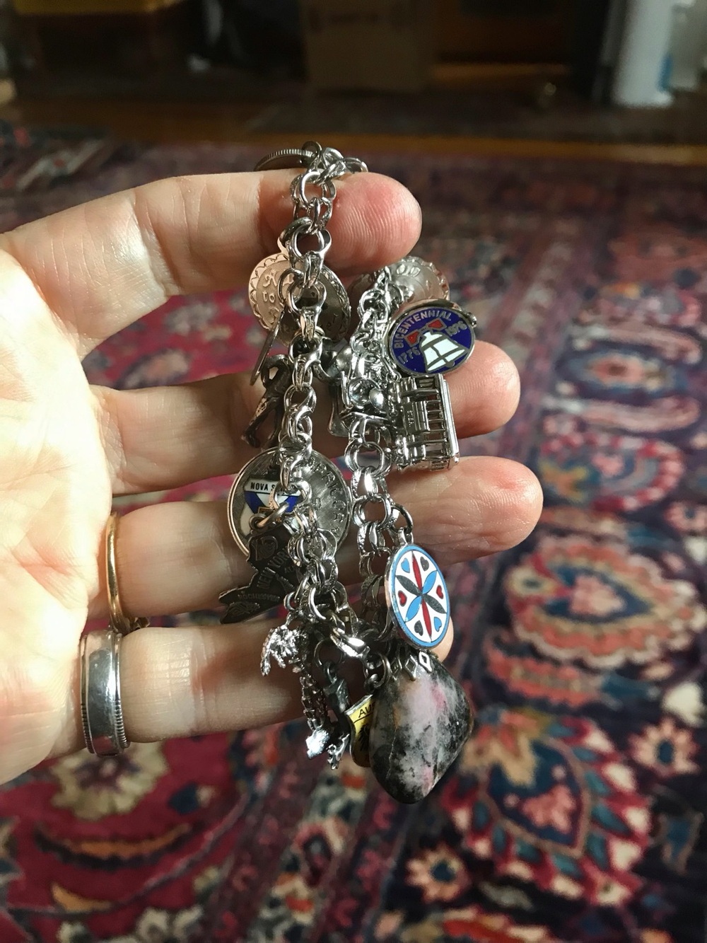Sterling charm bracelet